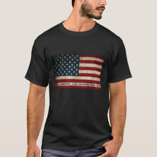Camiseta Com Liberdade E Justiça Para Toda Bandeira America