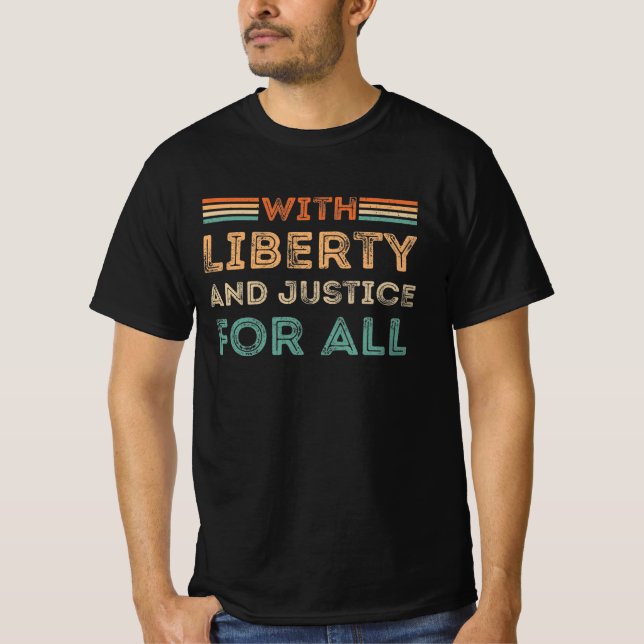 Camiseta Com Liberdade E Justiça Para Todos (Frente)