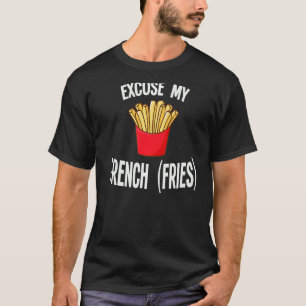 Camiseta Com licença, fries franceses de alimentos para ani