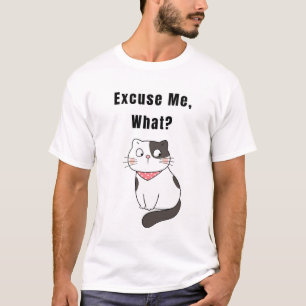 Camiseta Com Licença, O Que? Gato Engraçado