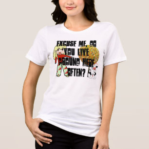 Camiseta Com licença, você mora por aqui frequentemente?