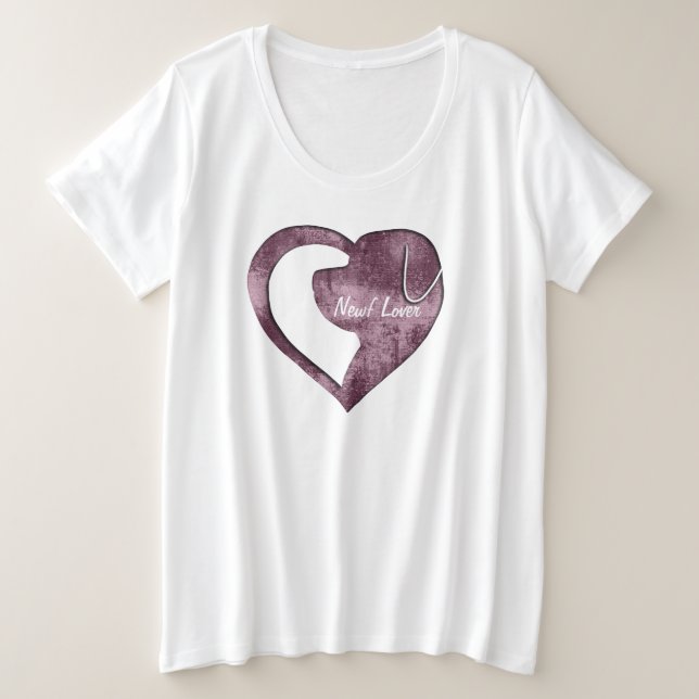 Camiseta com Logo da Cabeça de Newf Personalizável (Frente do Design)