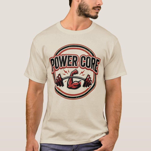 Camiseta com Logo da Power Core Gym (Frente)