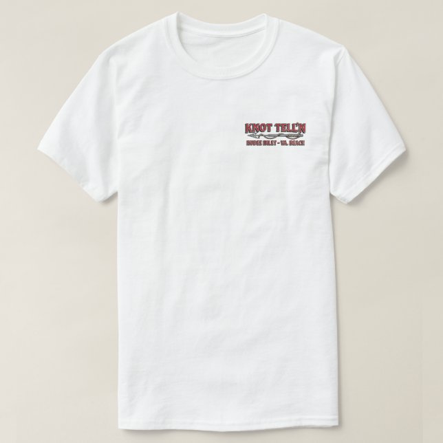 Camiseta com Logo de Rip Art da Knot Telln Charter (Frente do Design)