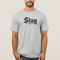 Camiseta com Logo Retro "Stag Beer" Desgastado