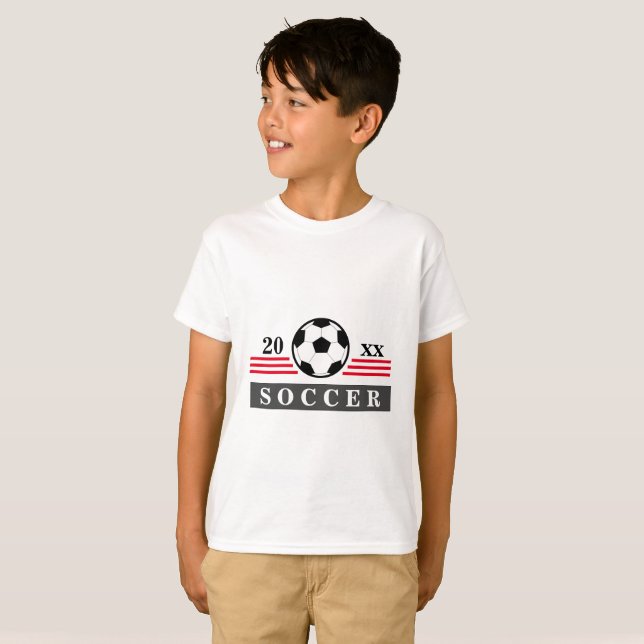 Camiseta com Logotipo de Bola de Futebol (Frente Completa)