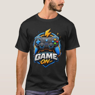 Camiseta com Logotipo de Controle de Jogo 3D de De