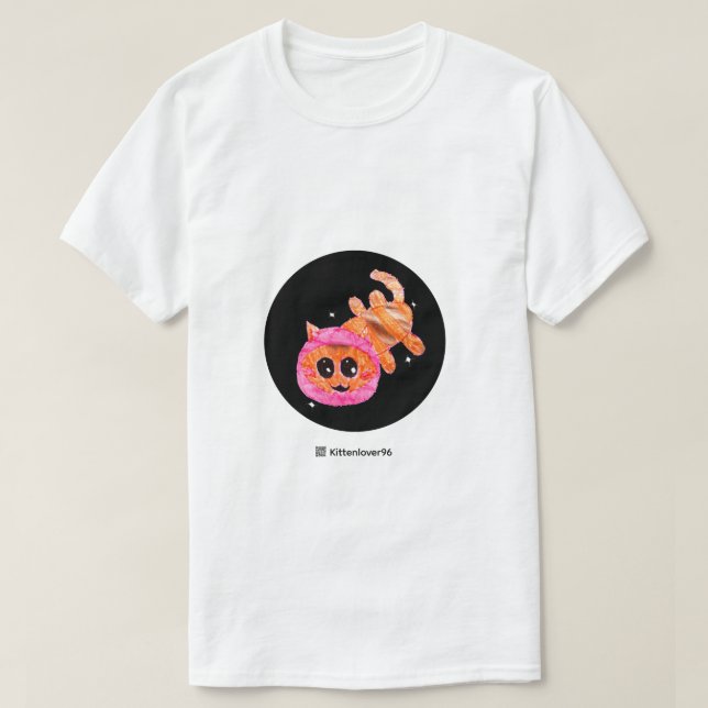 Camiseta com logotipo do Space Cat (Frente do Design)