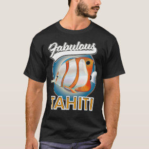 Camiseta com logotipo retrô fabuloso do Taiti