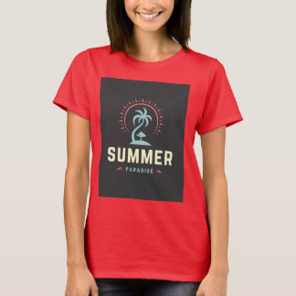 Camiseta com mangas curtas Design Summer Paradise