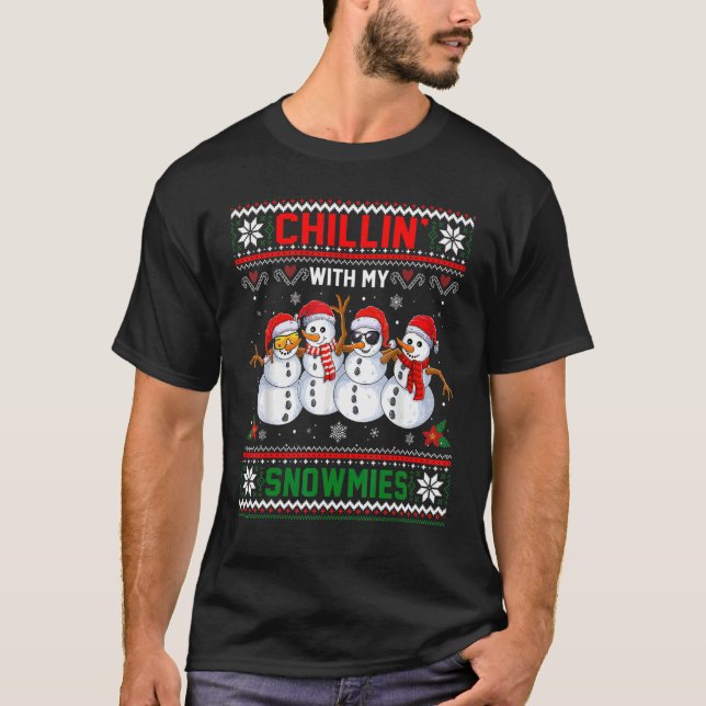 Camiseta Com Meu Natal Snowmies (Frente)