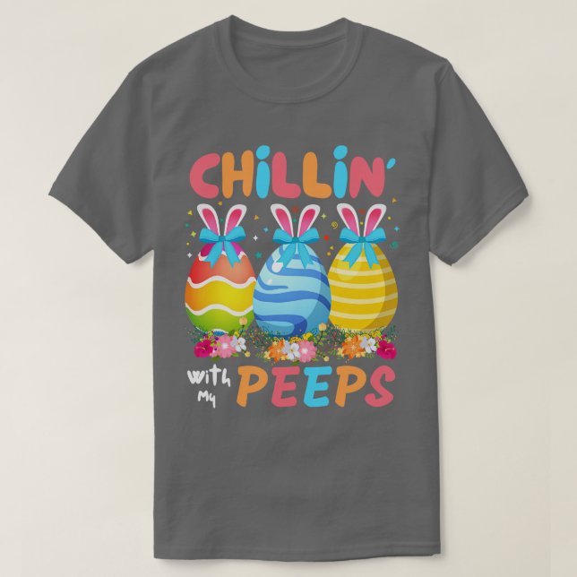 Camiseta Com Meu Peeps Engraçado Coelhinho De Páscoa (Frente do Design)