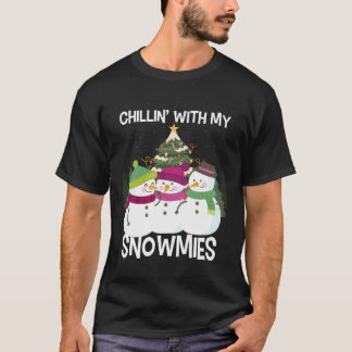 Camiseta Com Meu Snowmies Xmas Snowman