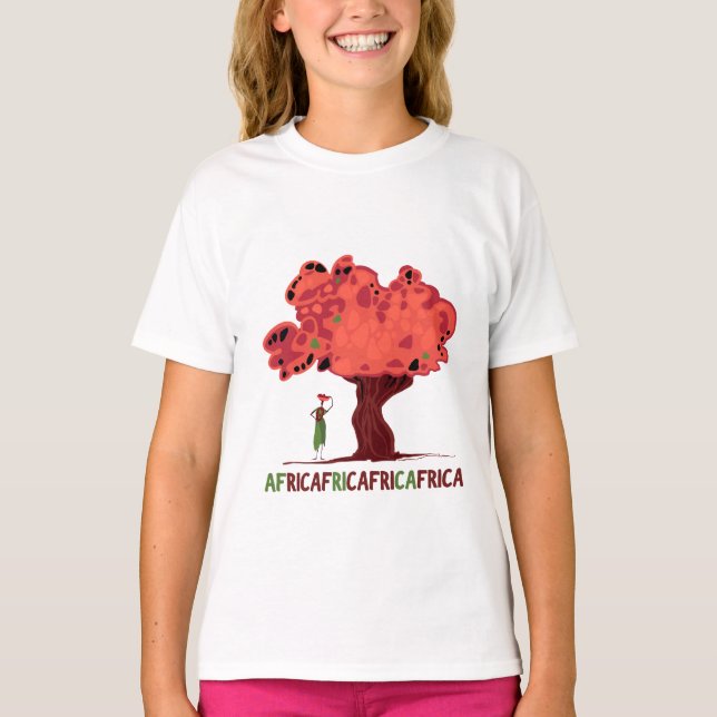 Camiseta com mogno e mulheres da África (Frente)