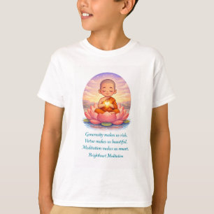 Camiseta com monge criança