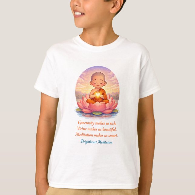 Camiseta com monge criança (Frente)