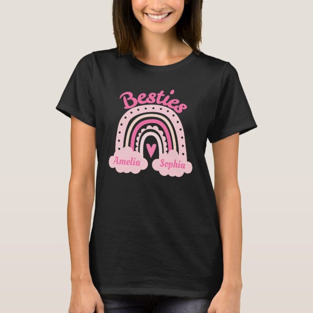 Camiseta com Nome Personalizado das Melhores Amiga (Frente)