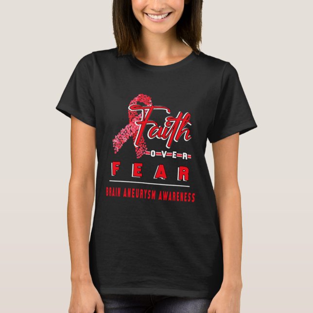 CAMISETA COM O ANEURYSM CÉREBRO SENSIBILIZANDO A FÉ SEMPRE  (Frente)