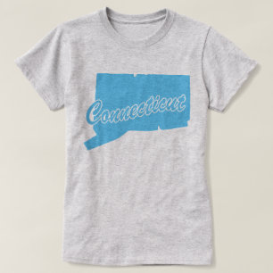 Camiseta com o formato do estado de Connecticut