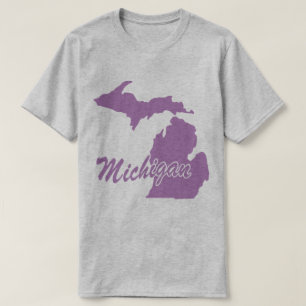Camiseta com o formato do estado de Michigan