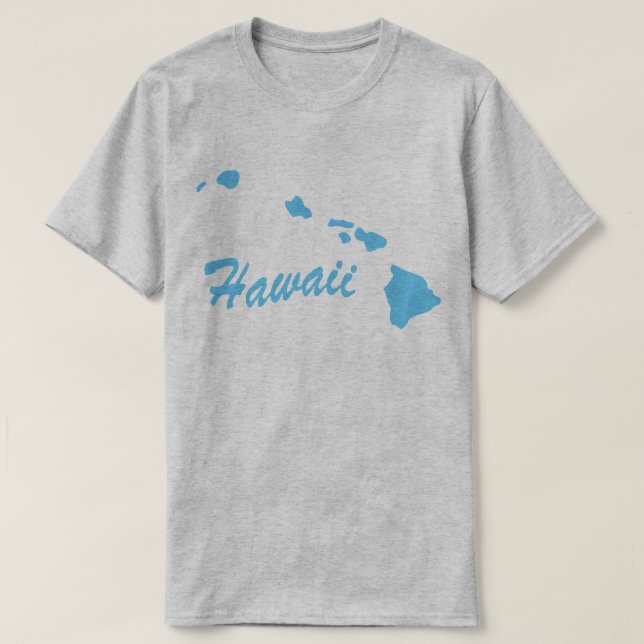Camiseta com o formato do estado do Havaí (Frente do Design)