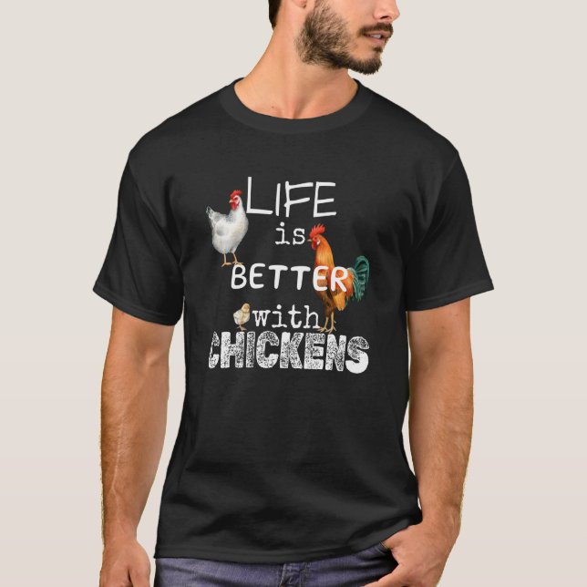 Camiseta com o humor de fazenda agudo das galinhas (Frente)