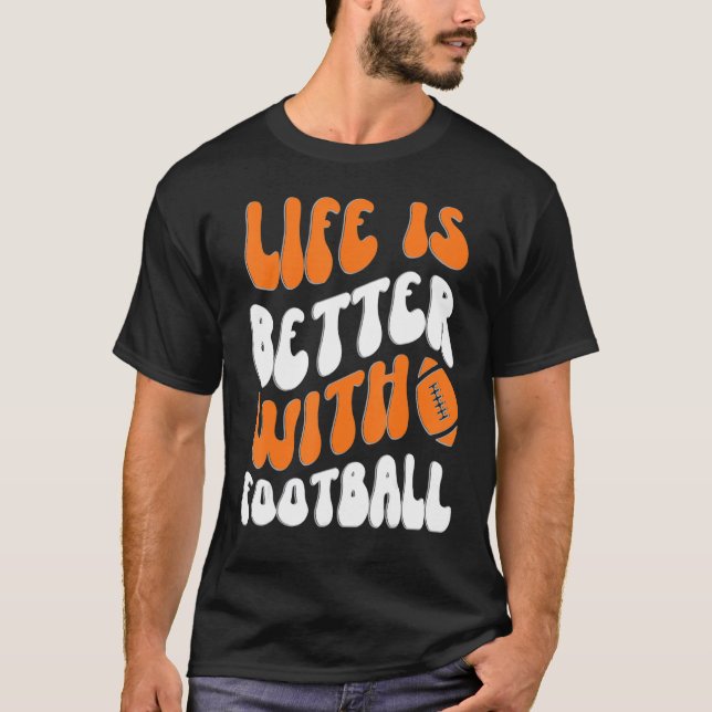 Camiseta Com o jogo de futebol americano no 1º dia (Frente)