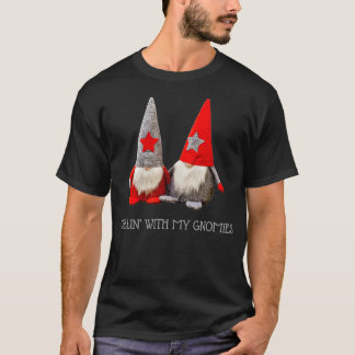 Camiseta Com Os Meus Gnomies Trendy Natal Gnomo