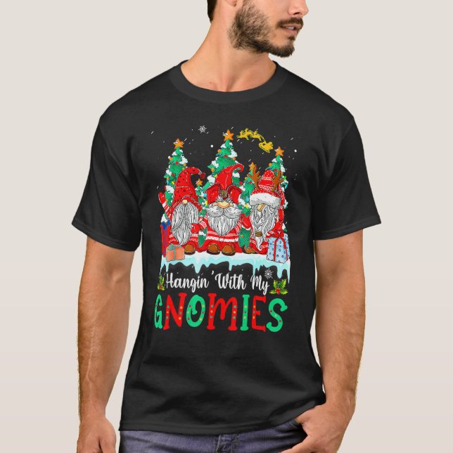 Camiseta Com Os Meus Gnomos Feliz Natal 15 (Frente)