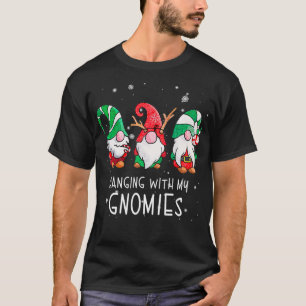 Camiseta Com Os Meus Papais noeis Nórdicos Gnomos Christm