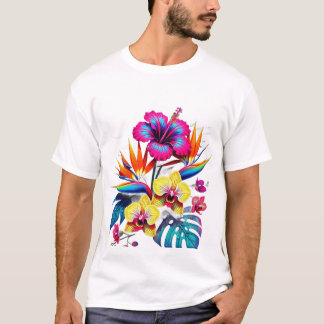 Camiseta com Padrão Botânico Vintage por Toda a Pe
