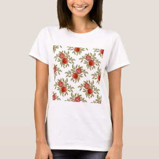 Camiseta com Padrão Colorido de Romã – Fruta Verme