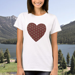 Camiseta com padrão de flor de cerejeira ornamenta