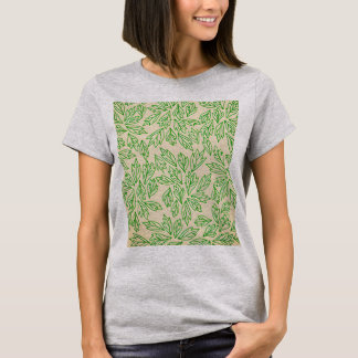 Camiseta com Padrão de Folhas Inspirado na Naturez