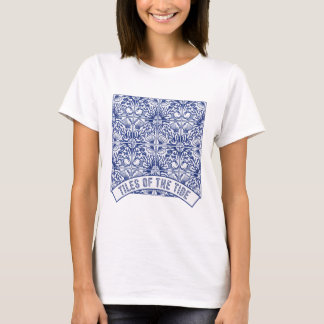 Camiseta com padrão de ladrilhos da maré Índigo