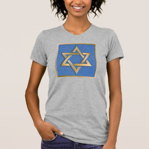 Camiseta com Painel Artístico Estrela de Davi Azul