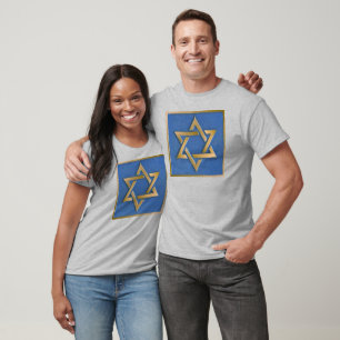 Camiseta com Painel Artístico Estrela de Davi Azul