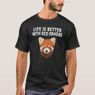 Camiseta Com Pandas Vermelhos, Panda Vermelha Custa Dizendo