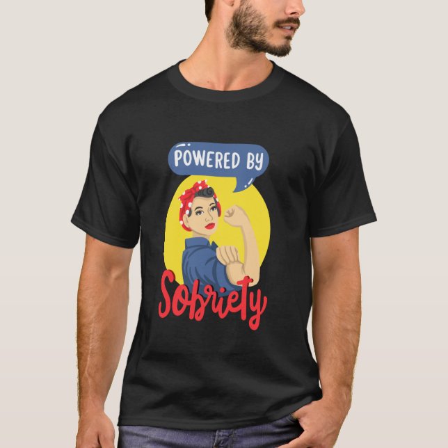 Camiseta Com Poder pela Sobriedade Alcoólicos Anônimos Sobe (Frente)