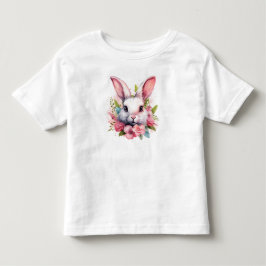 Camiseta com retrato fofo do coelho de Páscoa