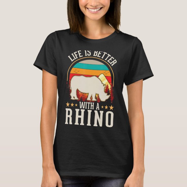 Camiseta com Rinoceronte Rinoceronte (Frente)