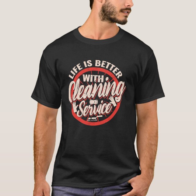 Camiseta com Serviço de Limpeza  Equipe de Limpeza (Frente)