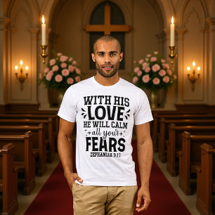 Camiseta Com Seu Amor Acalma Todos os Medos Sofonias 3:17