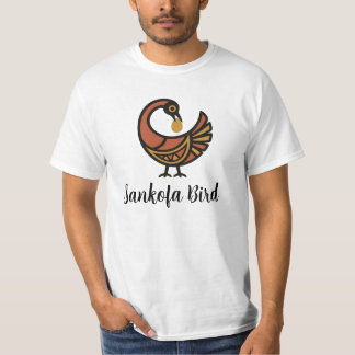 Camiseta com Símbolo Adinkra do Pássaro Sankofa
