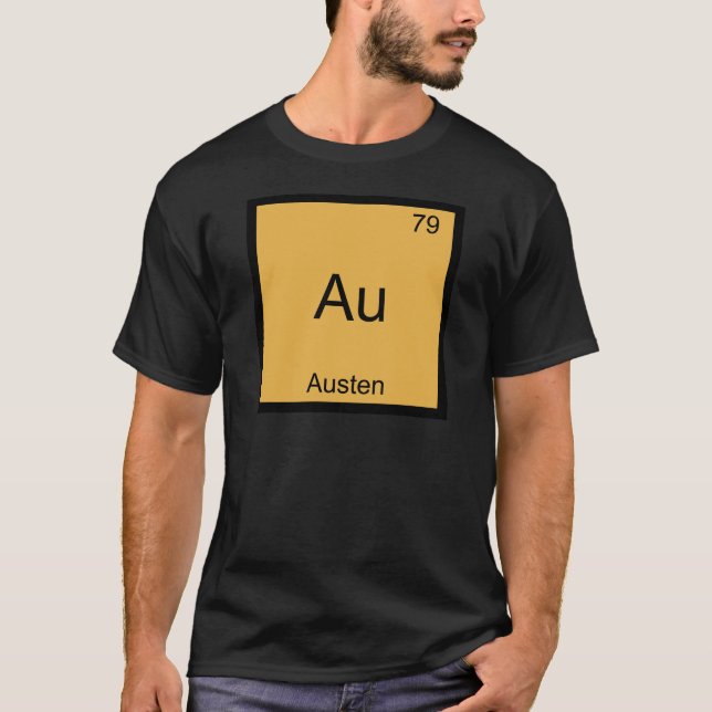 Camiseta com Símbolo do Elemento Químico Engraçado (Frente)