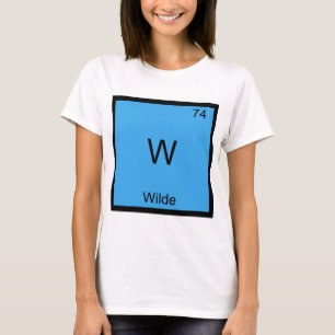Camiseta com Símbolo Químico Divertido W - Wilde