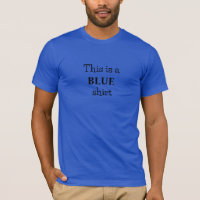 Camiseta com Slogan Cor Azul Divertida Ousada