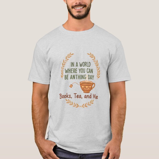 Camiseta Com Slogan de Amor Maior Que Café (Frente)