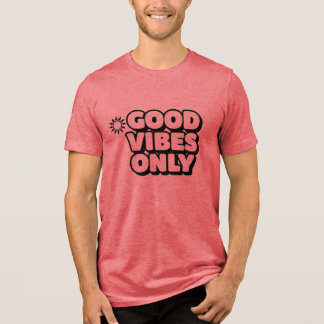 Camiseta com Slogan de Verão Positivo Apenas Boas 