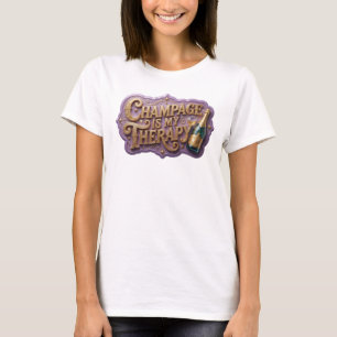 Camiseta com slogan divertido em laranja CHAMPANHE